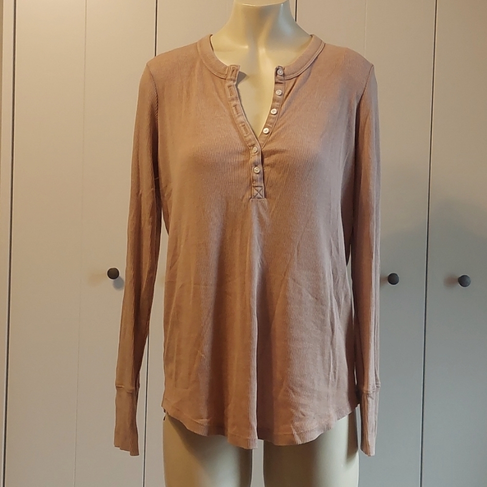 American Eagle Button-down Long-sleeved Henley